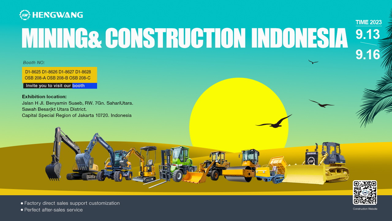 [Vista previa de la exposición] Hengwang Group brillará en la Exposición de equipos de construcción de Indonesia de 2023, mostrando el poder de la fabricación china.